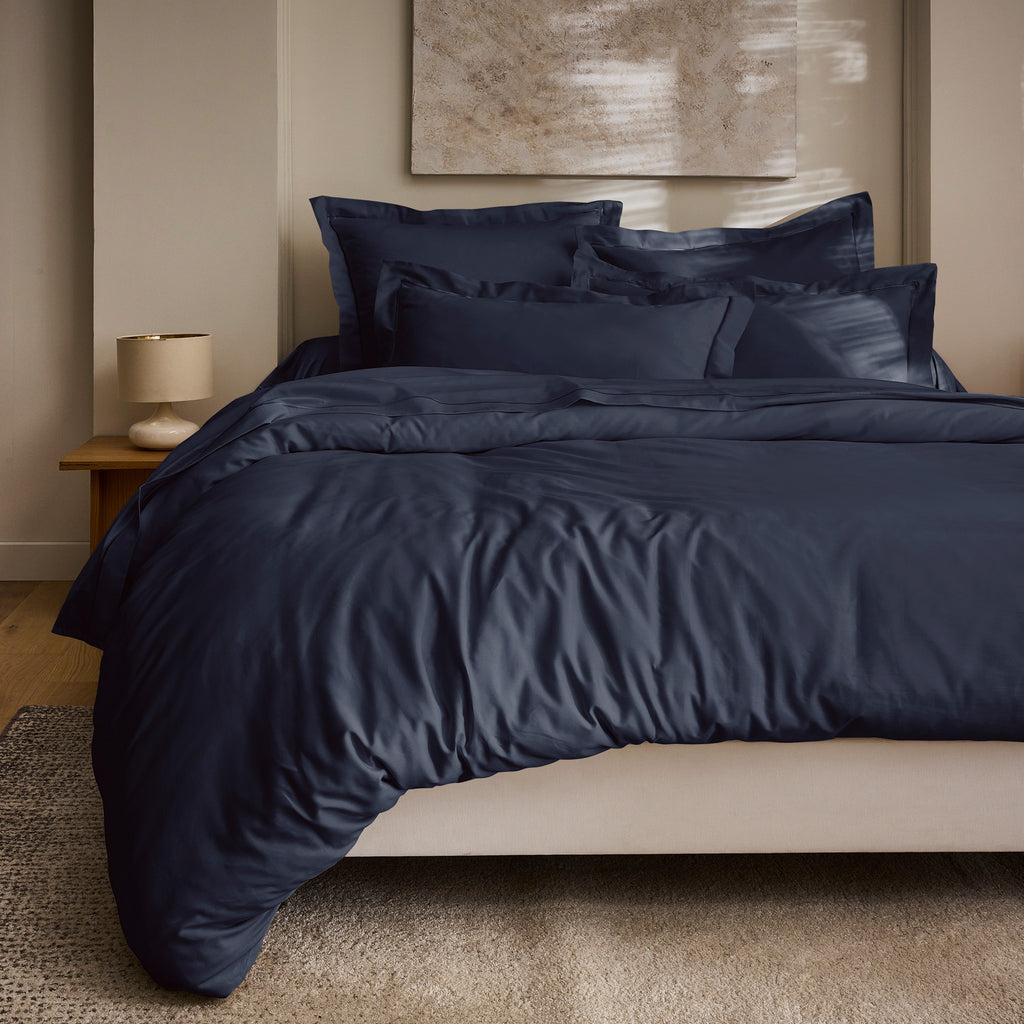“Prestige” Pillowcase – Cotton Satin – Velvet Blue