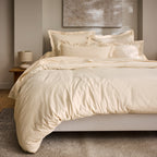 “Prestige” Pillowcase – Cotton Satin – Cream
