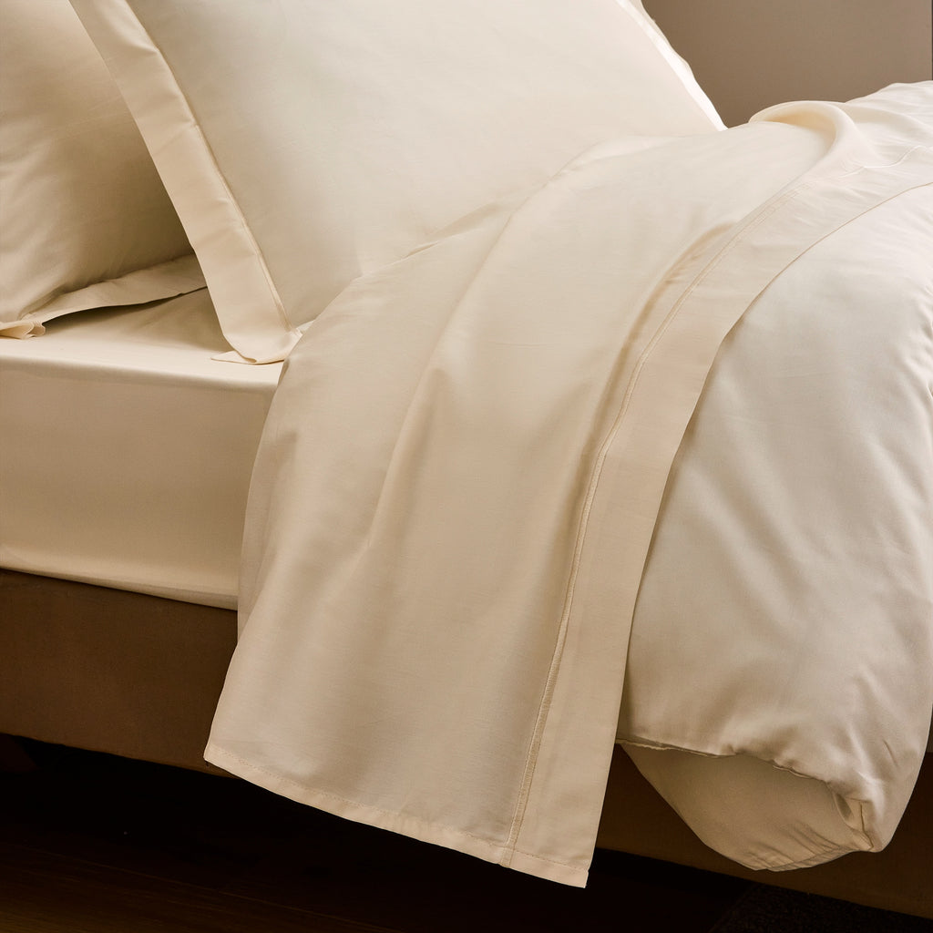 “Prestige” Pillowcase – Cotton Satin – Cream