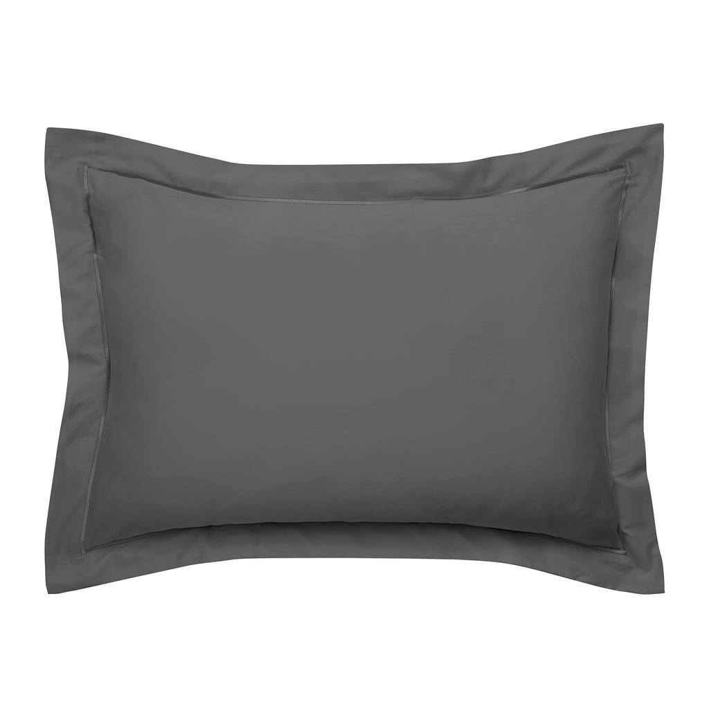“Prestige” Pillowcase – Cotton Satin – Graphite