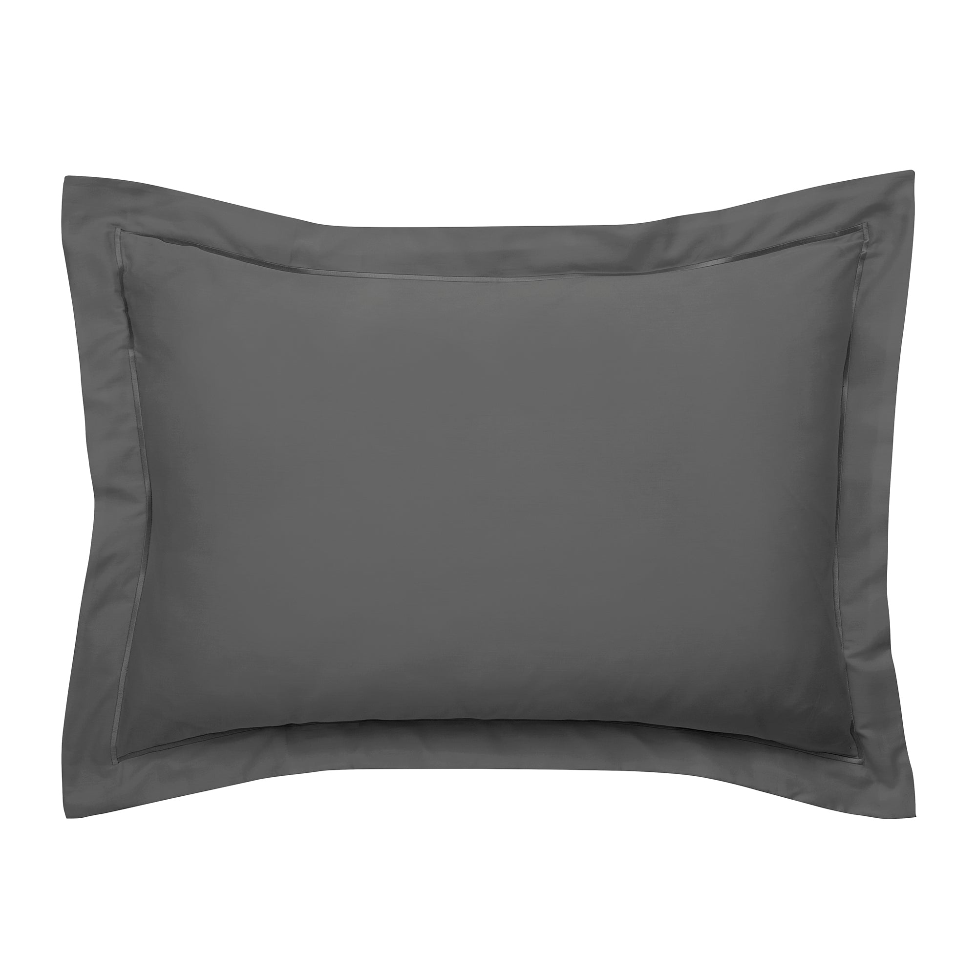 “Prestige” Pillowcase – Cotton Satin – Graphite