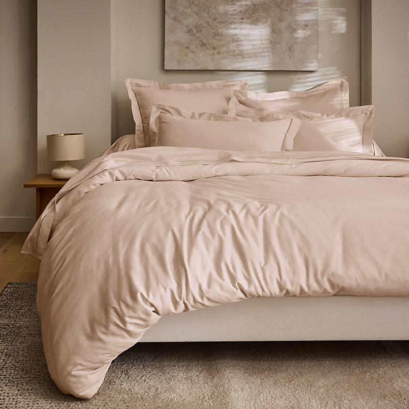 Taie D'Oreiller "Prestige" - Satin De Coton - Rose Blush