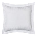 Taie D'Oreiller "Prestige" - 100% Satin De Coton Peigné Avec Fines Rayures - Blanc
