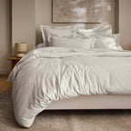 “Prestige” Pillowcase – Cotton Satin – Sand
