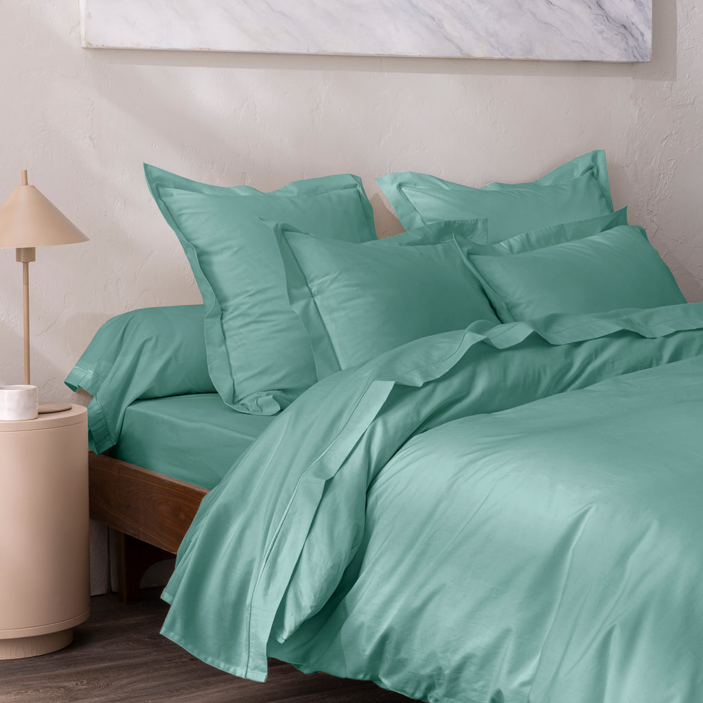 Funda Bolster - Percal 100% Algodón - Celadon