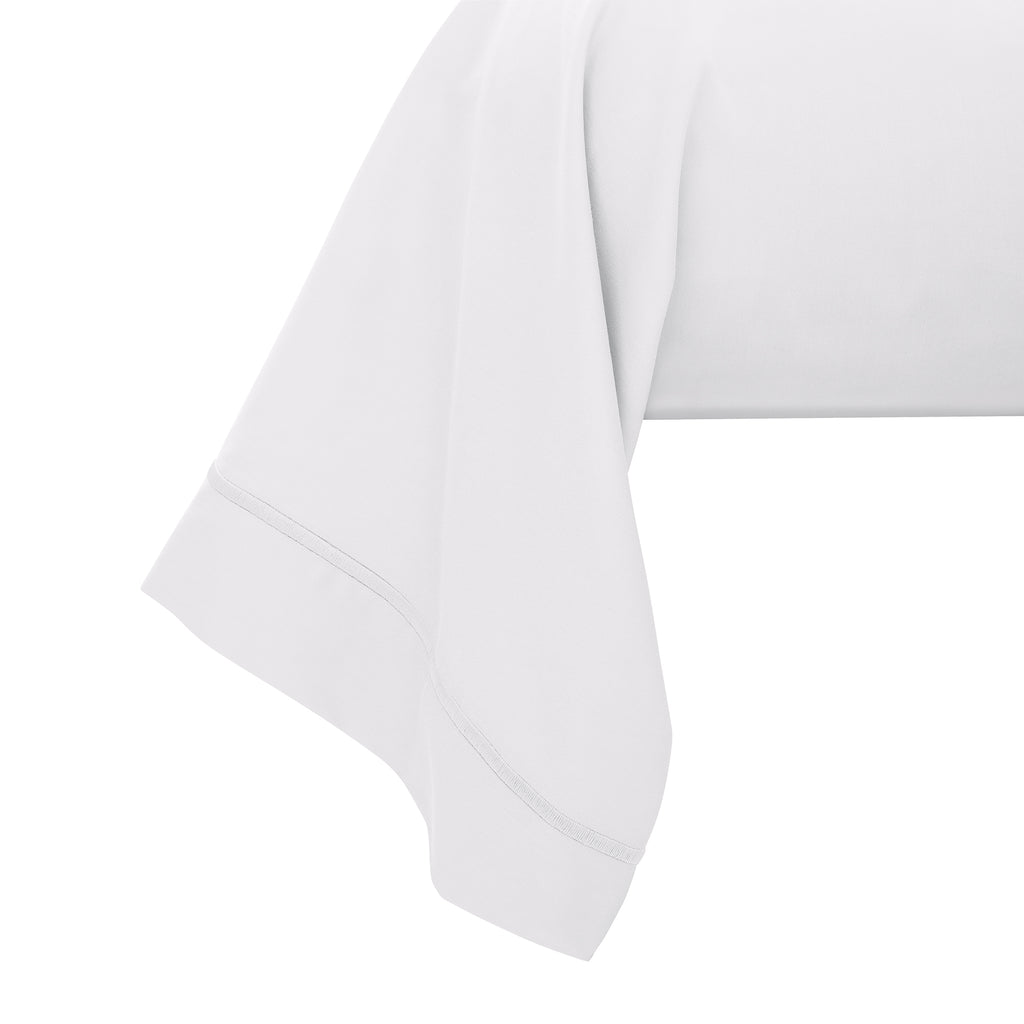 “Prestige” Bolster Case – Cotton Satin – White