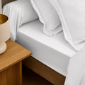 “Prestige” Bolster Case – Cotton Satin – White