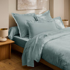 “Prestige” Bolster Case – Cotton Satin – Celadon