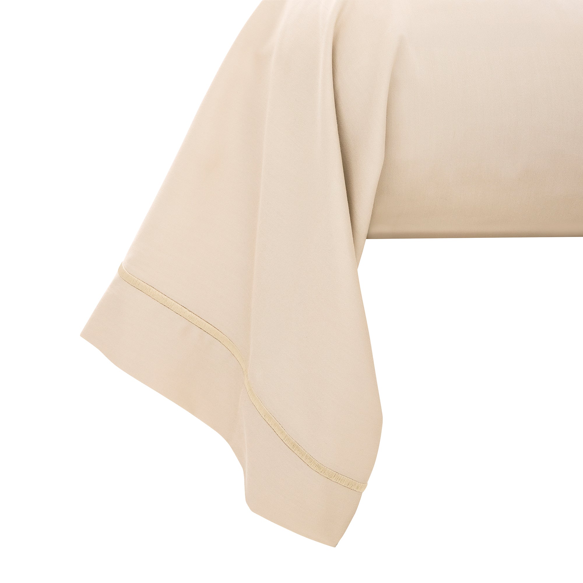 “Prestige” Bolster Case - Cotton Satin - Cream