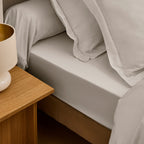 “Prestige” Bolster Case - Cotton Satin - Sand