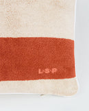 Coussin De Plage - Éponge - Rayures Rouille / Crème