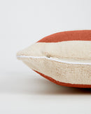 Coussin De Plage - Éponge - Rayures Rouille / Crème
