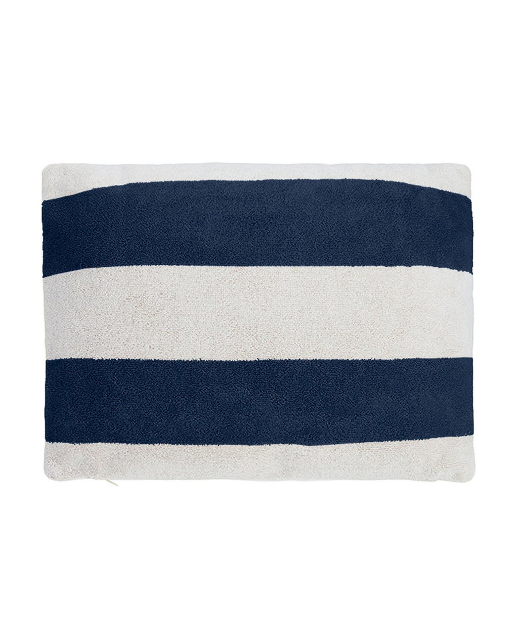 Strandkussen - Badstof - Gestreept Oceaanblauw / Crème