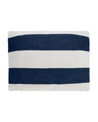 Strandkussen - Badstof - Gestreept Oceaanblauw / Crème