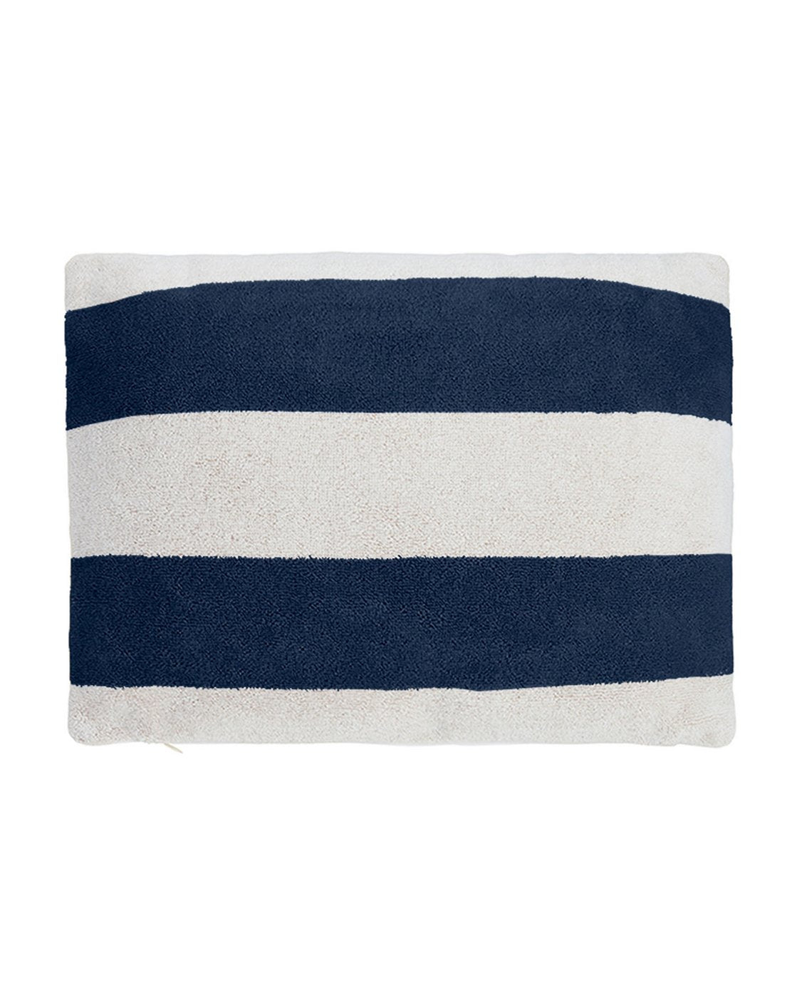 Strandkussen - Badstof - Gestreept Oceaanblauw / Crème