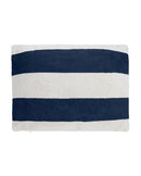 Coussin De Plage - Éponge - Rayures Bleu Océan / Crème