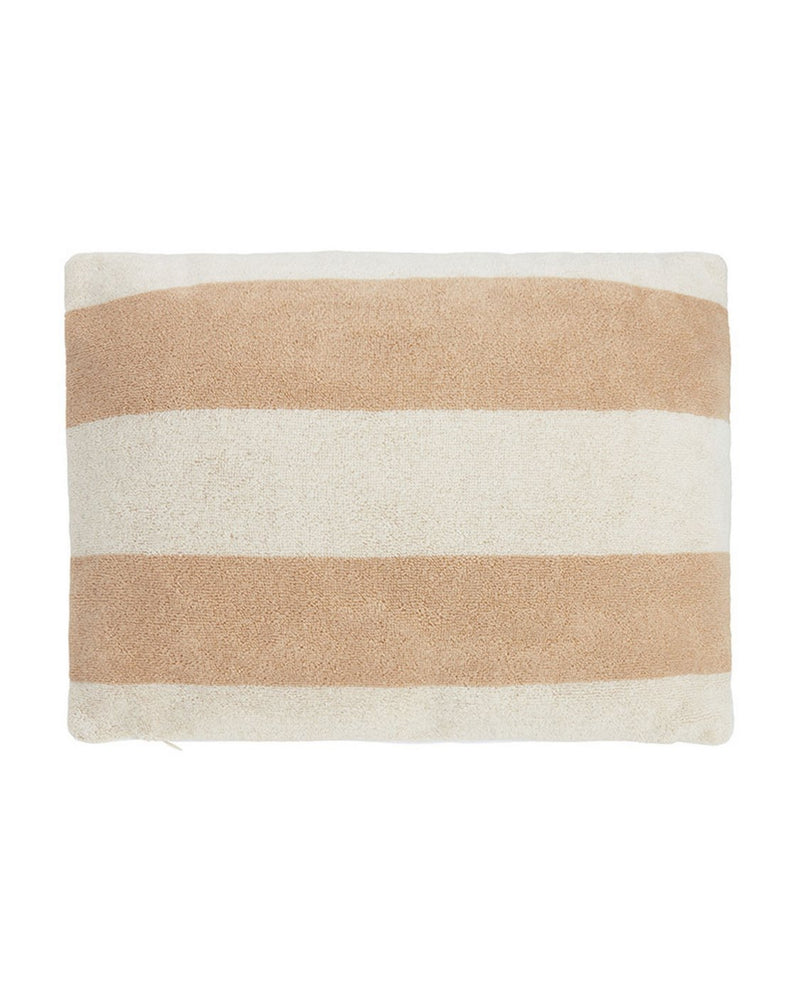 Coussin De Plage - Éponge - Rayures Sable / Crème