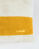 Coussin De Plage - Éponge - Rayures Jaune Gold/ Crème