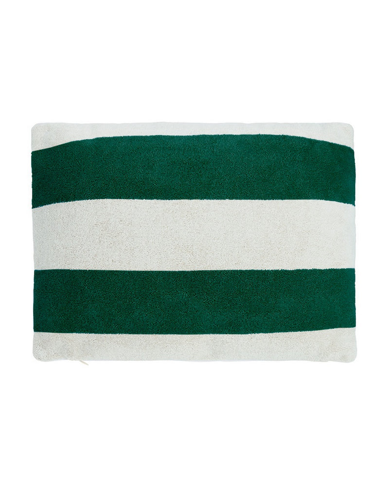 Coussin De Plage - Éponge - Rayures Vert Impérial / Crème