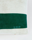 Coussin De Plage - Éponge - Rayures Vert Impérial / Crème