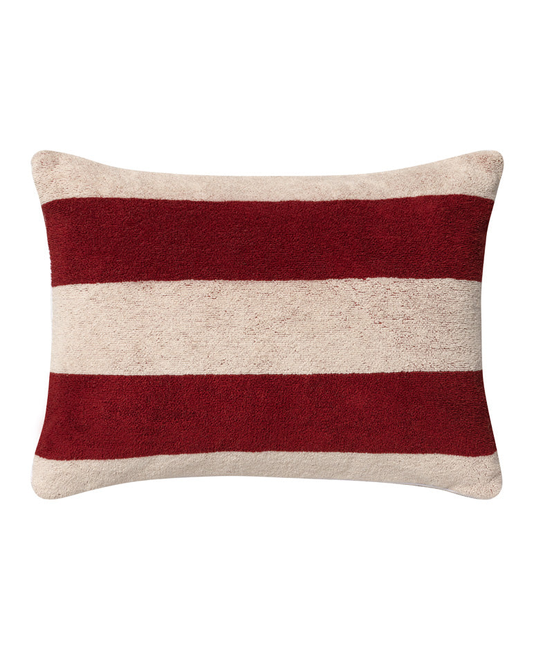 Coussin De Plage En Éponge - Rouge Grenat / Crème