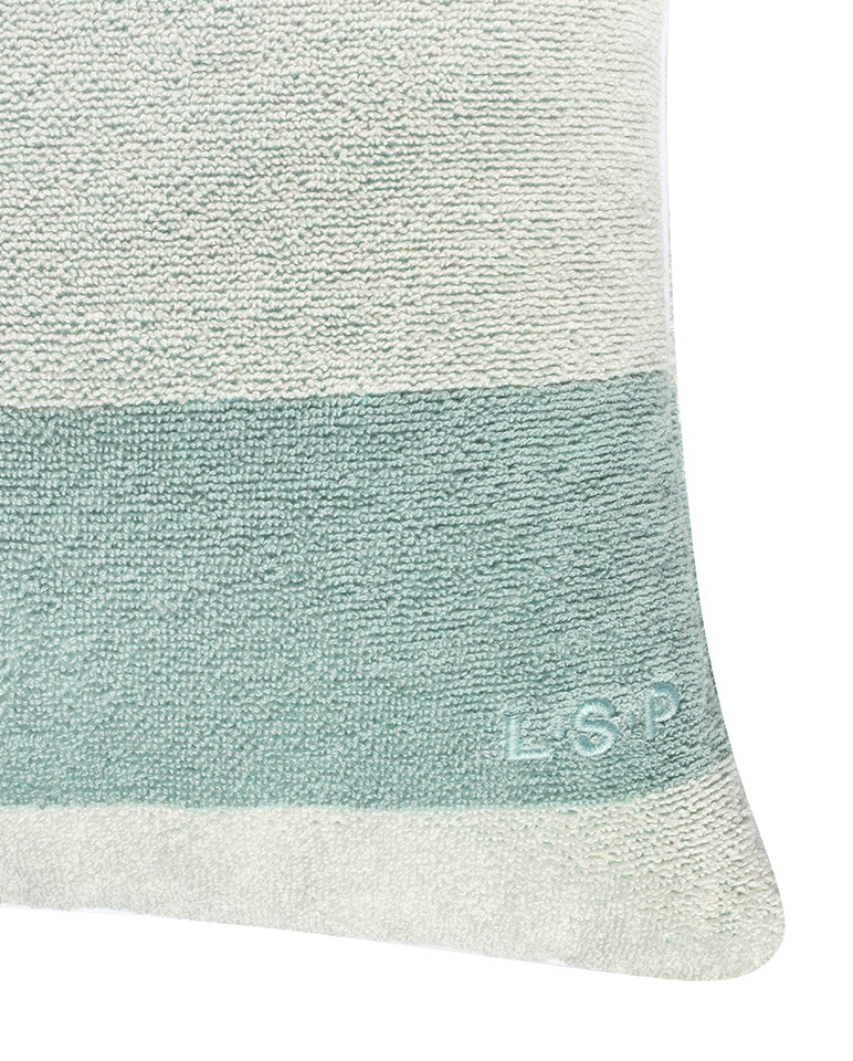 Coussin De Plage En Éponge - Vert D'Eau / Crème