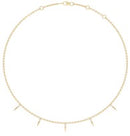 "Dilemma" Necklace D0.20/5 - 375/1000 Yellow Gold