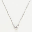 Solitaire necklace D0,08/1 - Gold Blanc 375/1000