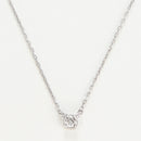 Solitaire necklace D0,08/1 - Gold Blanc 375/1000