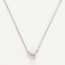 Collier Solitaire D0,08/1 - Or Blanc 375/1000