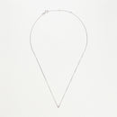 Collier Solitaire D0,08/1 - Or Blanc 375/1000