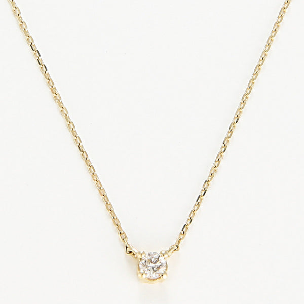 Diamanta – Collana Solitaire D0,08/1, collana in oro giallo con un diamante solitario su sfondo bianco