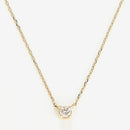 Solitaire Necklace D0,08/1 - Yellow Gold 375/1000