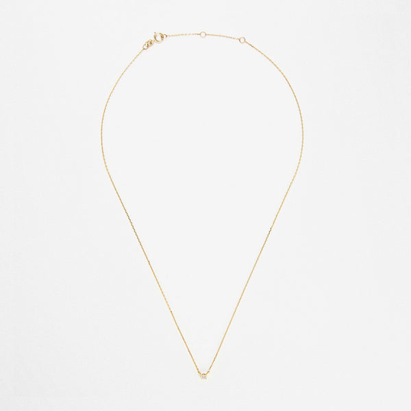 Diamanta – Collana Solitaire D0,08/1, collana sottile in oro giallo con un piccolo pendente discreto