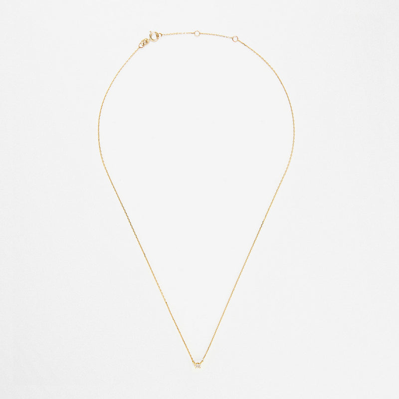 Solitaire Necklace D0,08/1 - Yellow Gold 375/1000