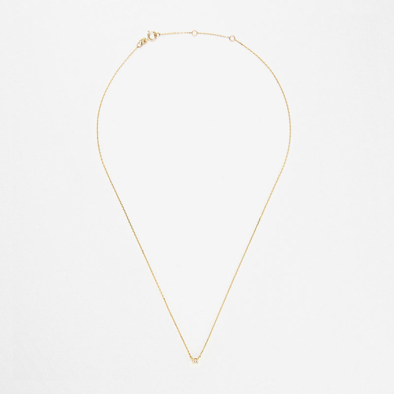 Solitaire Necklace D0,08/1 - Yellow Gold 375/1000