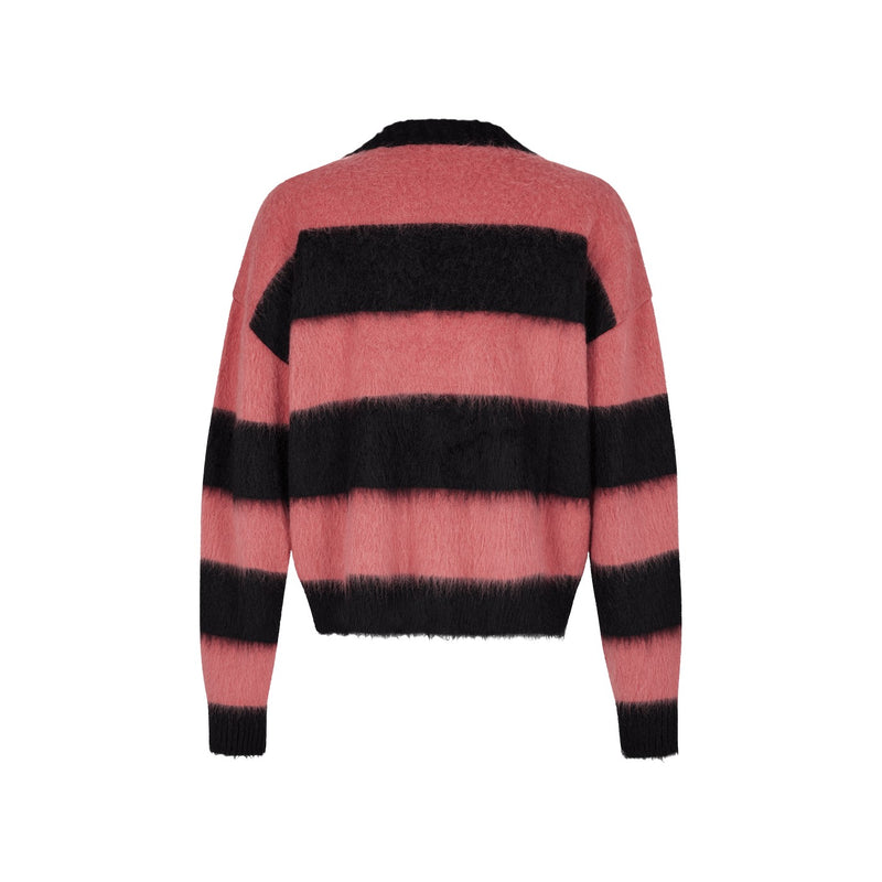 Cardigan - Rayures Noir/Rose - Femme