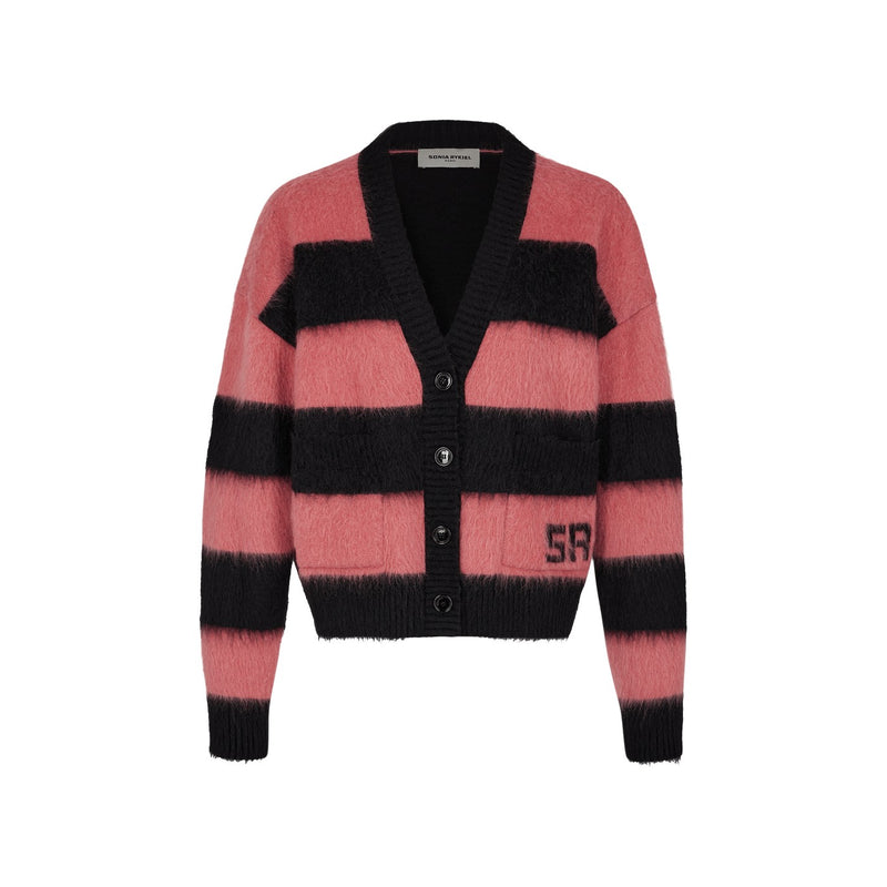 Cardigan - Rayures Noir/Rose - Femme