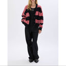Cardigan - Rayures Noir/Rose - Femme