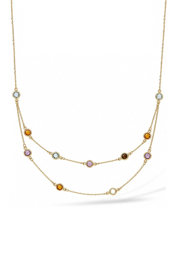 Collar "Colormix" 3,01 Ct/11 oro amarillo 375/1000