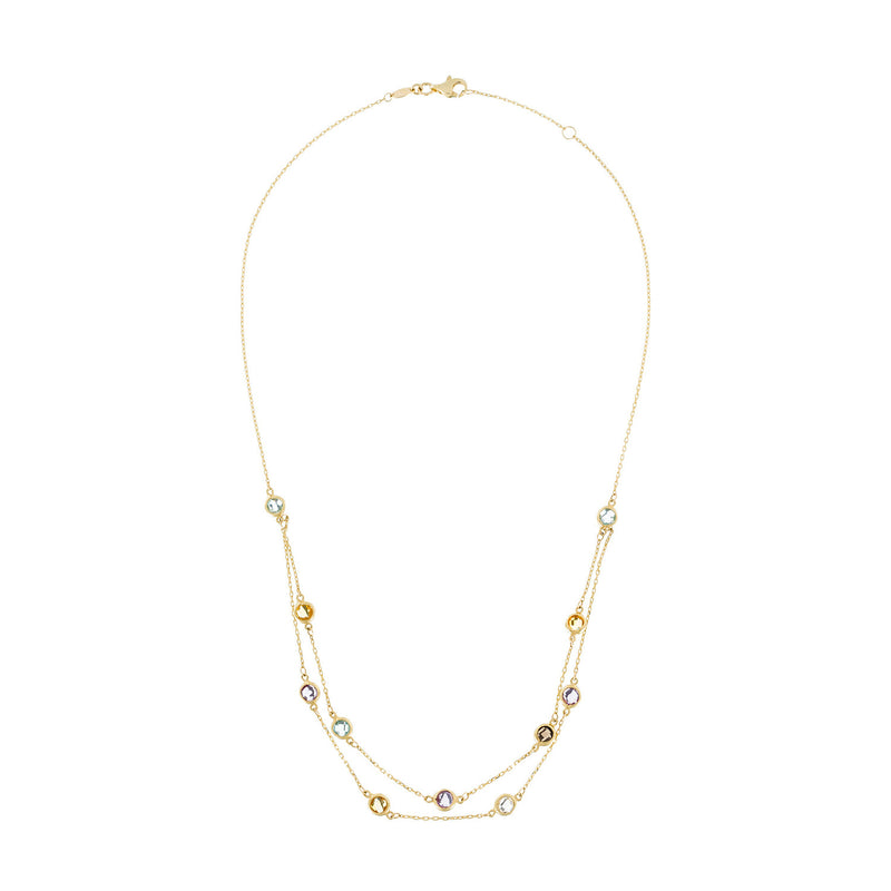 "Colormix" Necklace - 375/1000 Yellow Gold