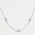 Collier "Colors" Topaze 3,15/9 - Or Blanc 375/1000