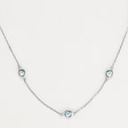 Collier "Colors" Topaze 3,15/9 - Or Blanc 375/1000