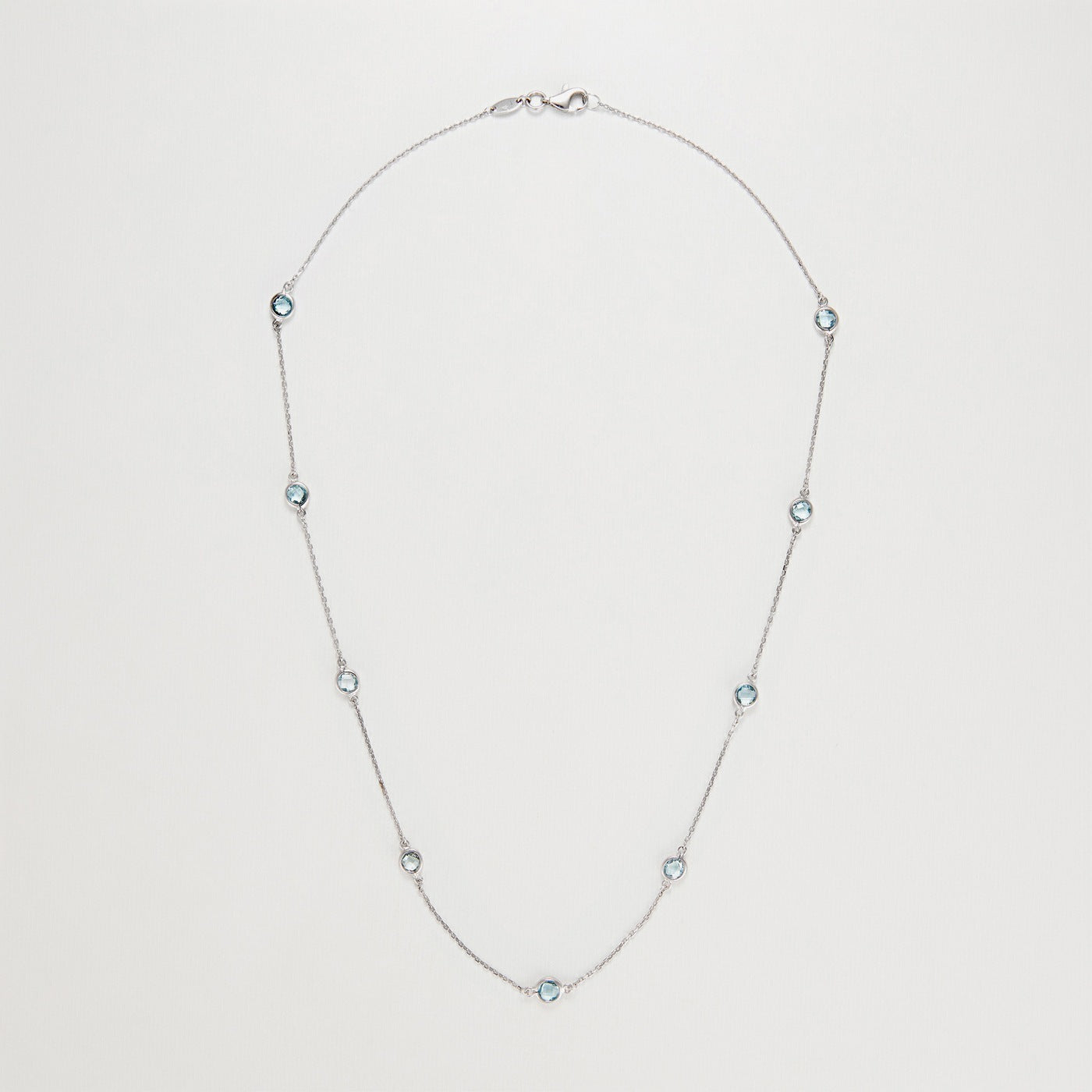 Collier "Colors" Topaze 3,15/9 - Or Blanc 375/1000