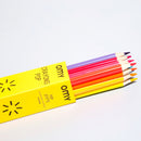 Boîte ouverte de crayons de couleur OMY Pop – teintes fluo et brillantes pour des créations pleines de peps.