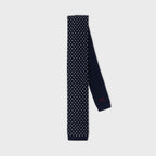 Corbata De Algodón - Marino Y Blanco