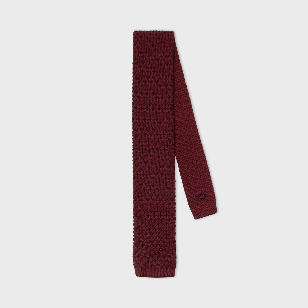 Cotton Tie - Burgundy And Blue