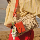 Sac Cream Macramé Rouge & Naturel