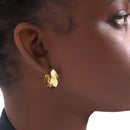 Golden Ginger Hoop Earrings