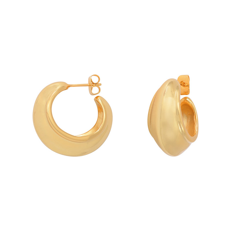 Golden Ginger Hoop Earrings